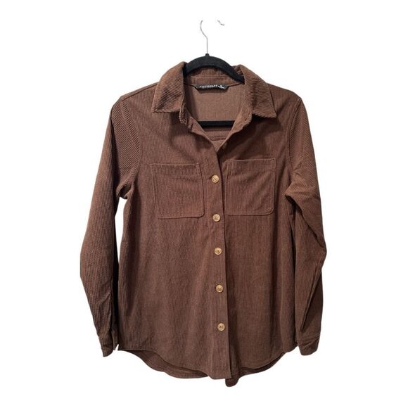 Brown  skeeve long Shirt - Picture 1 of 7